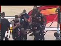Jimmy Butler & Udonis Haslem shook hands to start the game