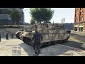 Grand Theft Auto V Stealing Cheaters tank