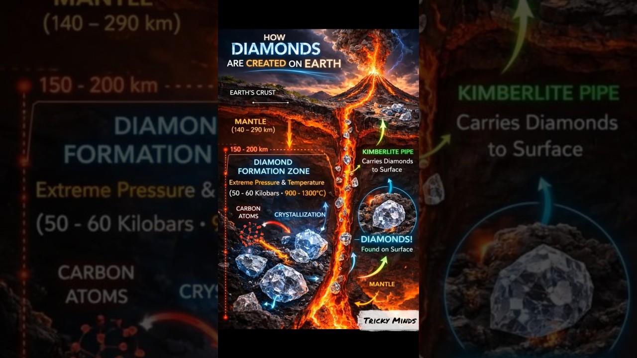How Diamonds Are Born 150 KM Inside the Earth ?