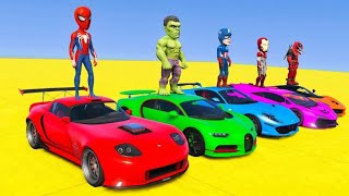 Marvel Car Stunt Game 🚗🔥 | Mega Ramp Challenge | Spider Man Gameplay #shorts screenshot 3
