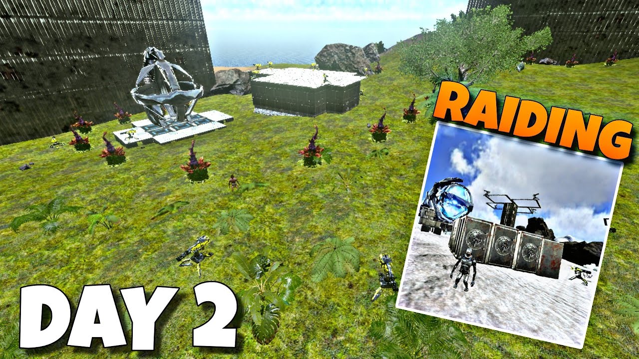 FRESH START PVP DAY 2 - RAIDING & BUILDING BASE - ARK MOBILE - YouTube