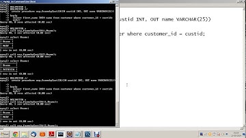 Steps for stored procedure in MYSQL and Eclipse