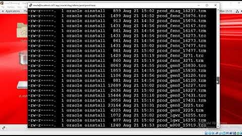 Alert Log in database   ORACLE LINUX