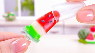 🍉 Coolest Miniature Watermelon Ice Cream Recipe For Summer | Fresh Miniature Fruit Dessert Idea