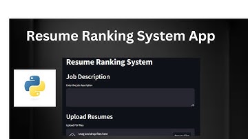 Build a High-Performance Resume Ranking System with Streamlit | AI-Powered Resume Screening
