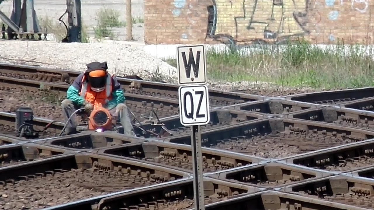 Train Crosses Diamond Interlocking Repair - YouTube