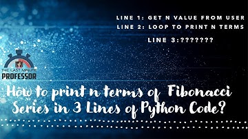 Fibonacci Series in Python in 3 Lines