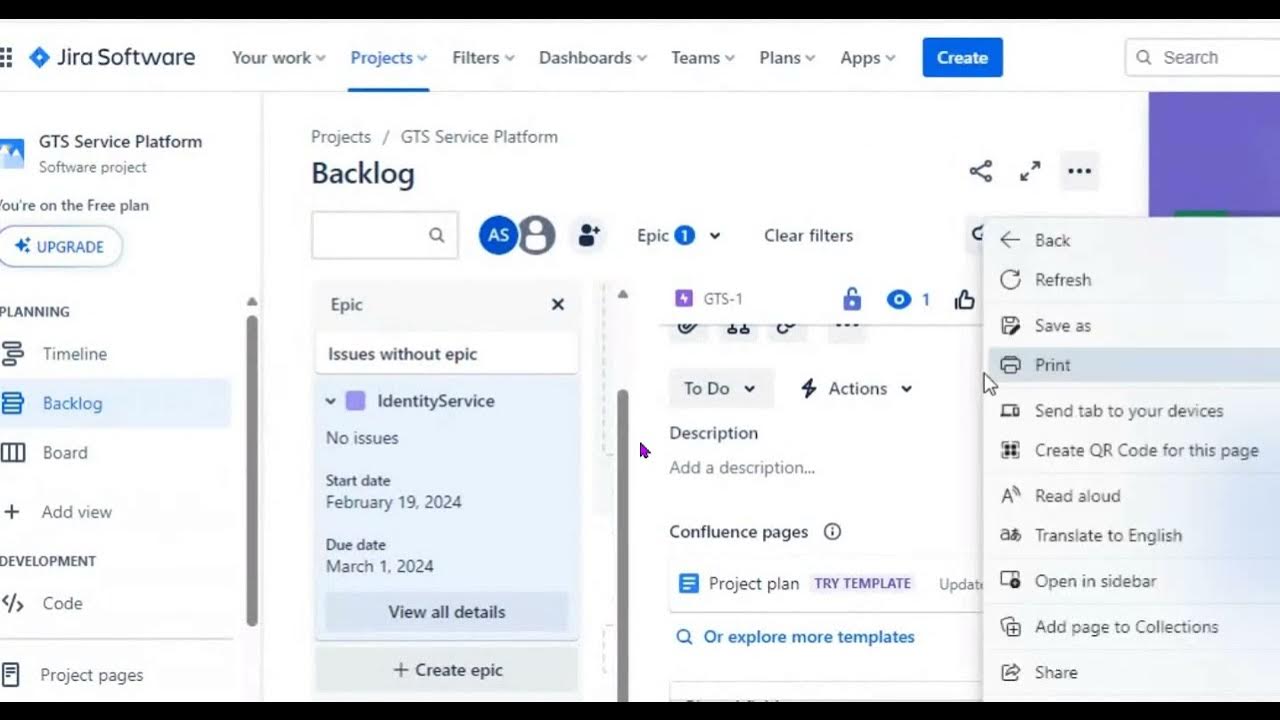 Learn jira create epic story task bug youtube
