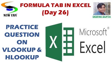 Excel By Deepak Gupta Day -26 || VLOOKUP|| HLOOKUP||