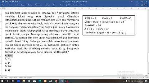 Pembahasan Soal KSN-K Informatika Komputer Tahun 2022 No 9