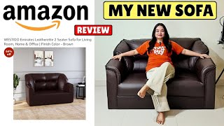 Amazon Westido Emirates Leatherette 2 Seater Sofa Review | Best Sofa for Living Room, Home & Office 