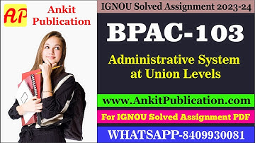 IGNOU BPAC-103 Solved Assignment English Medium 2023-24 for July 2023 and January 2024 Session