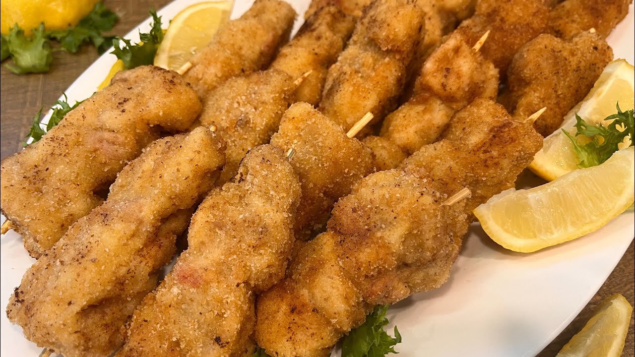 Breaded Chicken Skewers Recipe - Natasha's Kitchen