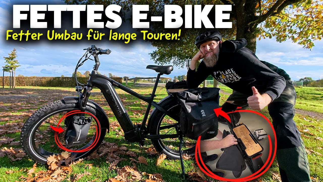 FETTES MONSTER E-BIKE! 🤩🤩 Satteltaschen hinten und vorne für die Tour - @Mokwheel-de Basalt 2.0,