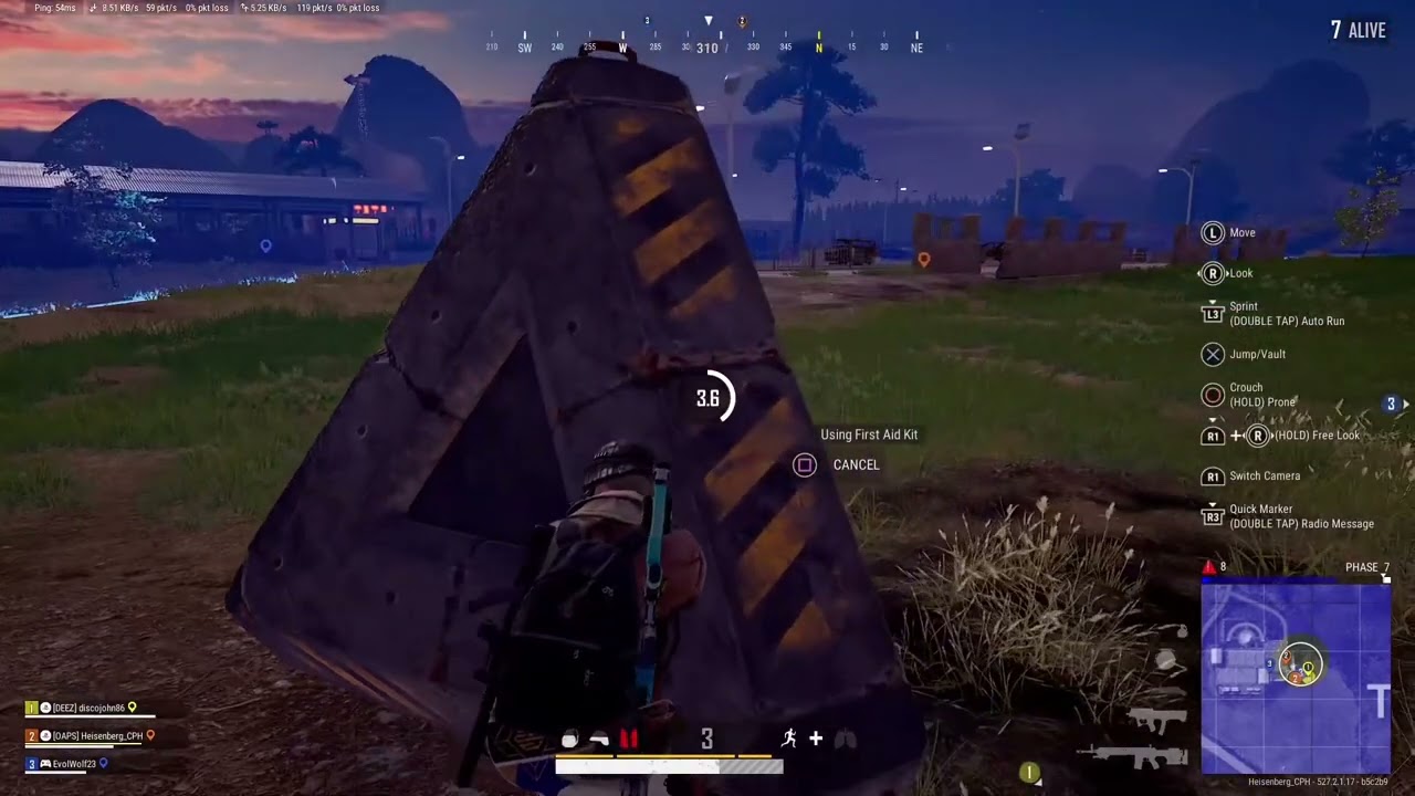 Chicken dinner with a three man squad - PUBG