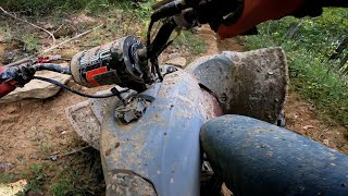 Super Rough Riding on my YFZ 450R at Lawrence County Rec Park