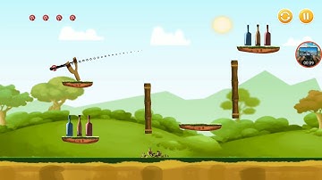 knock down bottles forest world level 25