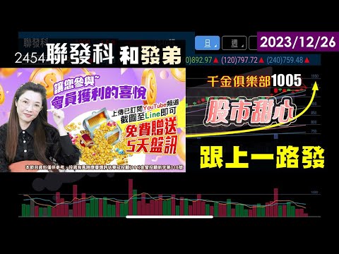 12/26【甜心盤後影音】發哥發弟發發發，跟上姸希一路發