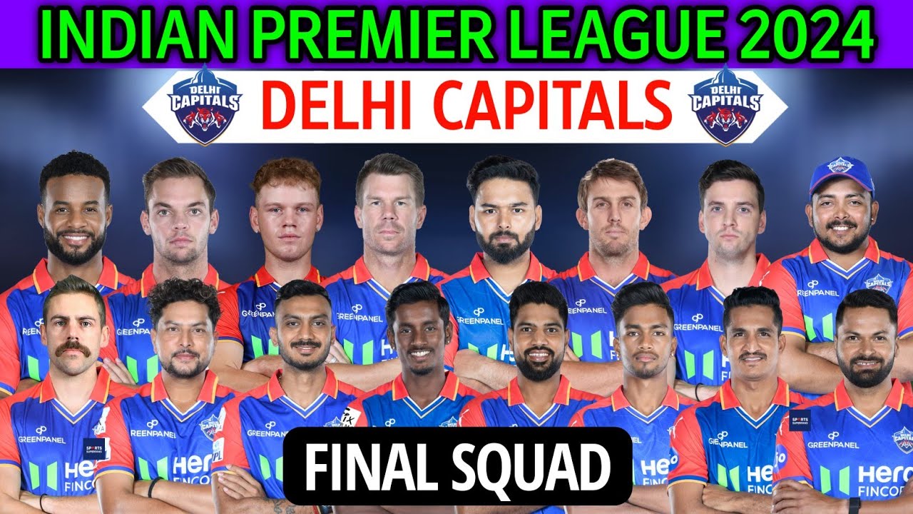 IPL 2024 Delhi Capitals New Squad  Delhi Team Squad 2024  DC Team Full Squad  DC Team 2024