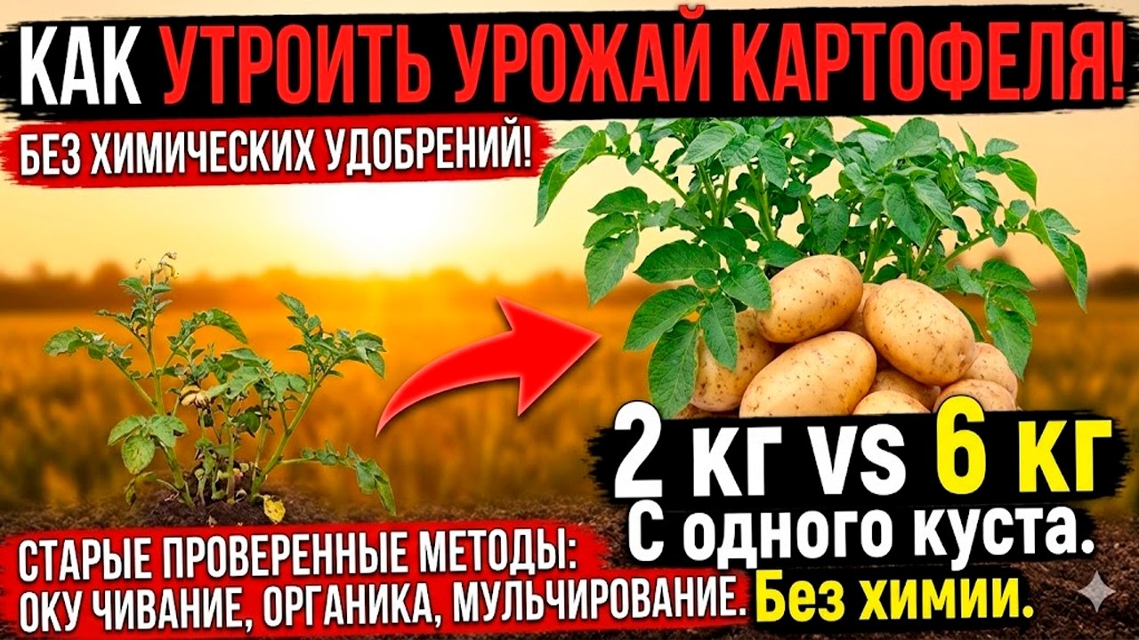 Этот метод пытались забыть. Он утраивает урожай картофеля без удобрений