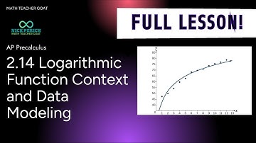 AP Precalculus 2.14 Logarithmic Function Context and Data Modeling FULL LESSON and NOTES