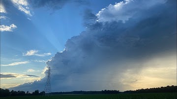Supercell Thunderstorm Timelapse Approaching Michigan- Great Lakes Weather