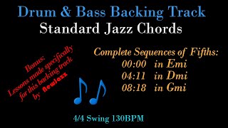 Exercise the STANDARD JAZZ CHORDS - Drum & Bass Backing Track