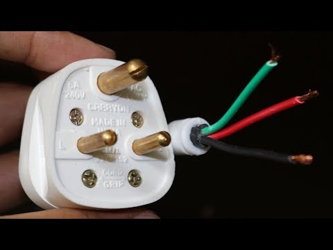 Proper 3 pin Power-Plug Wire connection Hindi