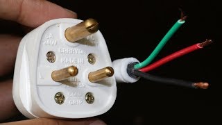 Proper 3 pin Power-Plug Wire connection Hindi