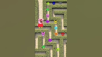 Peppa Pig Eats Only All Sprunki In Labyrinth #sprunki #animation #funny #shorts