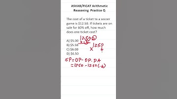 ASVAB/PiCAT Arithmetic Reasoning Practice Test Q: Sales Price/Discount #acetheasvab w/ #grammarhero
