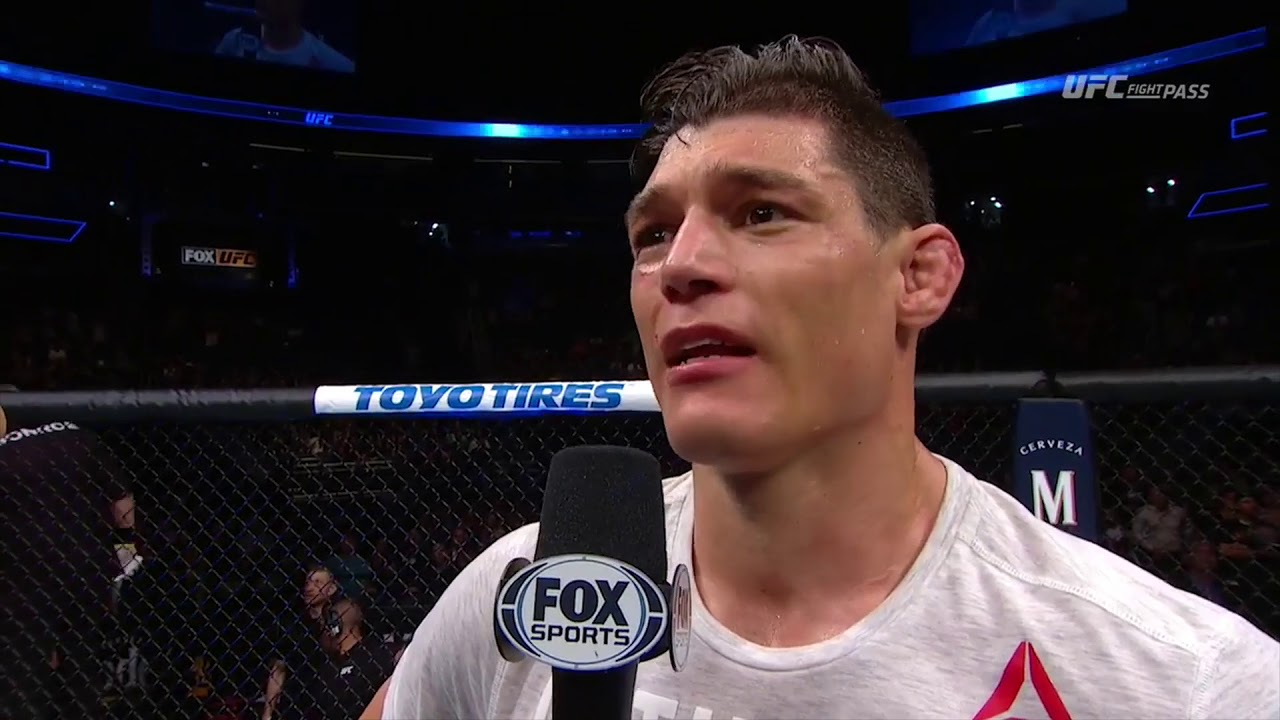 championship belt Fight Night Orlando: Alan Jouban Octagon Interview