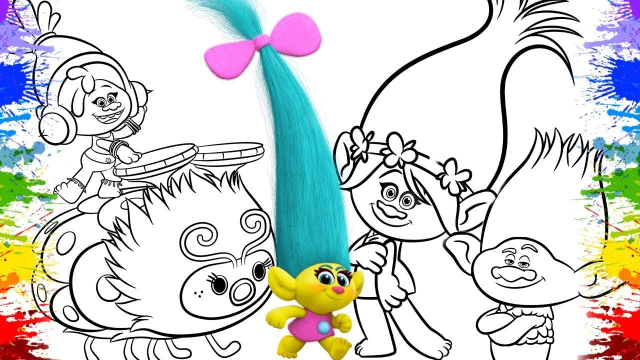 Desenholandia Pintando POPPY TROLLS 2 em Português, Desenhos Animados para  Crianças