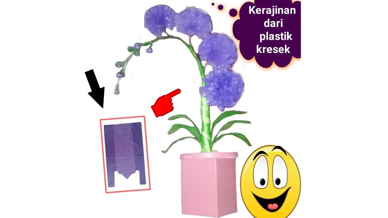 Kerajinan bunga  dari bahan  plastik  kresek YouTube