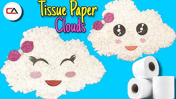 Tissue Paper Clouds/Art And Craft For Kids/Easy Craft For Kids/Kids project/how to make paper clouds