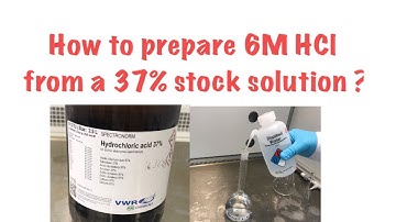 6M HCl ( hydrochloric acid) preparation from 37% stock !