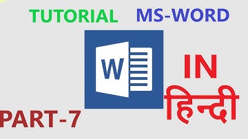 Microsoft office || Ms word tutorial in hinidi  Part-7 || creative learning by mk