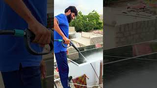 How to Clean Solar Panels Properly? | Solar Maintenance by Shaz Electronics #shorts