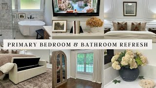 NEW HOME UPDATES | PRIMARY BEDROOM & BATHROOM REFRESH | NEW FURNITURE & DECOR #home