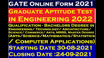 GATE EXAM 2022 Exam Dates | Exam Fees | Exam Pattern - Subjects | Important Updates 2022 ||gate exam