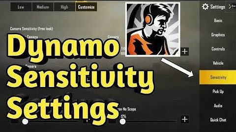 Dynamo Gaming Mobile Sensitivity settings revealed no recoil sensitivity [ Pubg Mobile ]