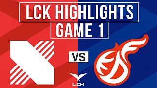 DRX vs KDF Highlights Game 1 | LCK 2024 Spring | DRX vs Kwangdong Freecs