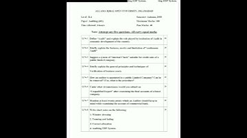 PAST PAPER AUDITING 481 #aiou #aiou_updates #autumn #pastpaper #viral