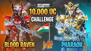 ? 10,000 UC Challenge - Blood Raven vs Pharaoh TDM Battle in BGMI independence Day Special ??