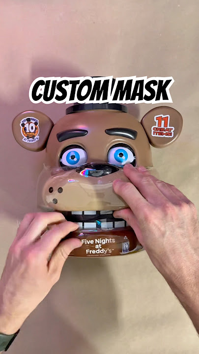 I turned a Freddy toy case into a GOLDEN FREDDY mask! #diy #art #mask #halloween #horror #fnaf