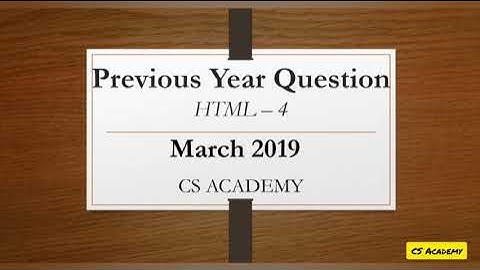 12th HSC | previous year question 4 | HTML
