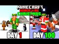 I Survived 100 Days SAVING CHRISTMAS in Minecraft Hardcore…