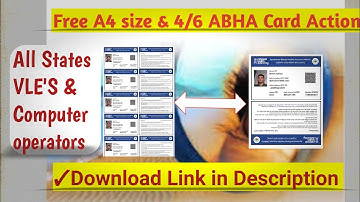 ABHA card action| Photoshop 7.0 A4 Size & 4 by 6