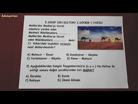 5.sınıf din kültürü 2.dönem 1.yazılı @Bulbulogretmen   #din #dinkültürü #sınav #keşfet