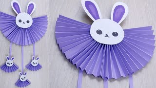 Easy craft ideas | Paper bunny craft wall hanging